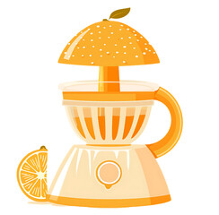 An illustration depicting a blender in orange color.






