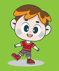 Cute little kids vector illustration design.
