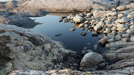 rocky coast of the sea