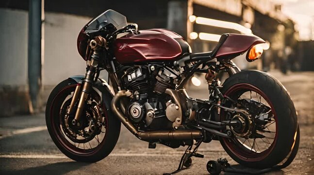 vintage motorcycle on the street