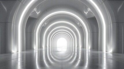 White background 3D room light abstract space.