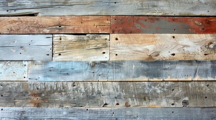 Rustic wooden background with various shades of weathered paint. The boards are arranged horizontally and have a rough, textured surface.