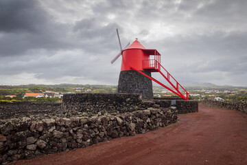 Moinho Do Frade Windmill, Pico island, Azores, Portugal