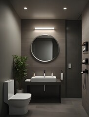 modern bathroom interior with bathroom