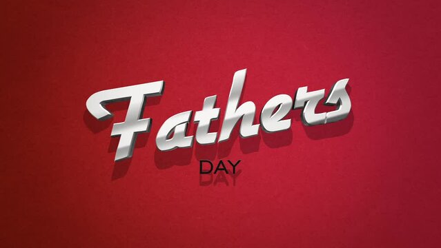 Celebrate Fathers Day with a classic touch! This image features a bold Fathers Day text in an old-style font on a vibrant red background
