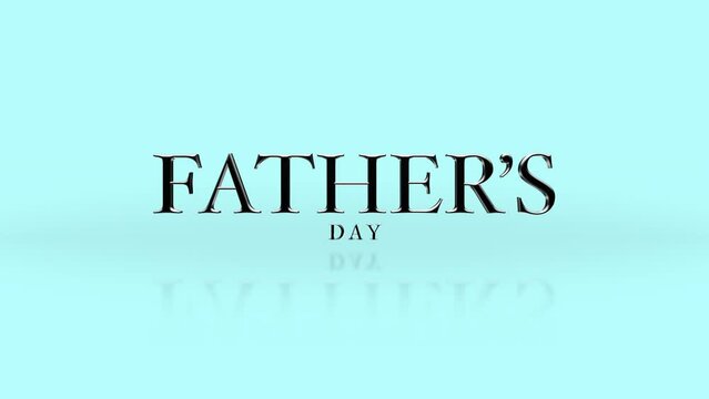 A simple logo for Fathers Day featuring bold white text on a blue background. Promotes the celebration and appreciation of fathers