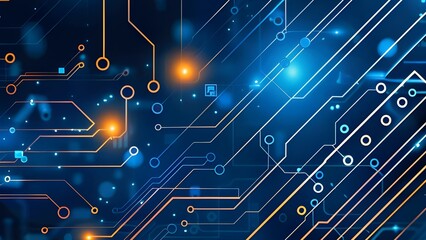Obraz premium IT security technology background