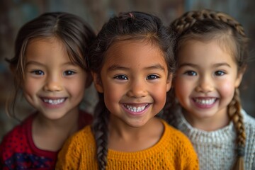 portrait of a smiling kids