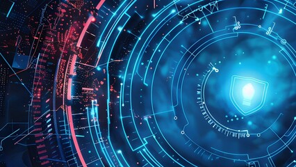 Obraz premium IT security technology background
