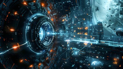 Obraz premium IT technology background