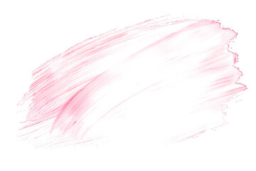Pastel pink watercolor brush strokes on white background.
