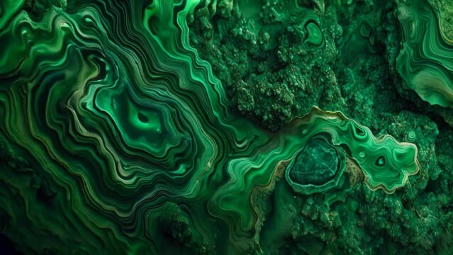 Mesmerizing Malachite: Microscopic Marvels. Generative ai