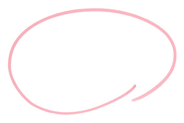 Pink round brush isolated on transparent background.