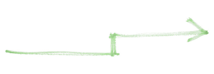 Green arrows isolated on transparent background
