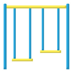 Illustration of Swing Playground design Flat Icon