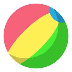 Illustration of Beach Ball design Flat Icon