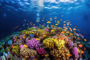 Fototapeta na wymiar Underwater Paradise in Tubbataha