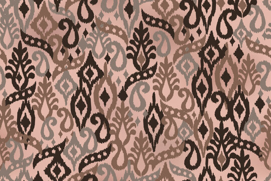 Seamless paisley embroidered floral motif pattern in vector, for design, fabric, wrapping, digital motif, background, wallpaper, print, clothing, etc.	