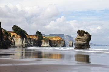 Majestic stone cave in Togaporutu, New Zealand.