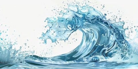 Splash of water wave abstract background - obrazy, fototapety, plakaty