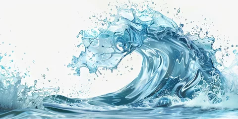 Poster Im Rahmen Splash of water wave abstract background © Людмила
