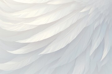 abstract white feather shape pattern design - obrazy, fototapety, plakaty
