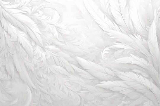 abstract white feather shape pattern design