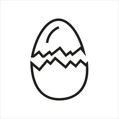 egg vector icon line template