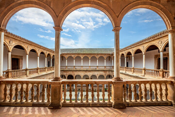 Interior of the beautiful Renaissance cloister of the convent of La Asunción de Calatrava de...
