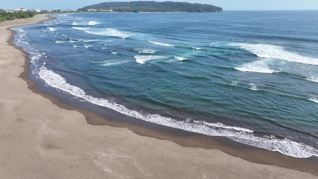 Ocean Waves: Aerial Footage of Pangandaran Beach, West Java