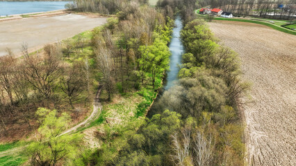 Rzeka Wisła wiosną, Goczałkowice Polska  © Elżbieta Kaps