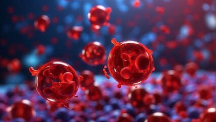 blood, cells, microscope, artery, human, biotechnology, science, health, care, concept, flowing, red, travel, body, blur, bokeh, background, microscopy, research, medical, biology, laboratory, analysi