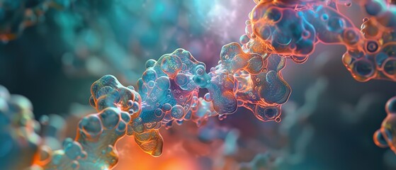 Fototapeta na wymiar Protein structures rendered in 3D offer insights into the mechanics of life one molecule at a time