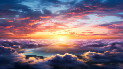Obraz premium beautiful sunset sky