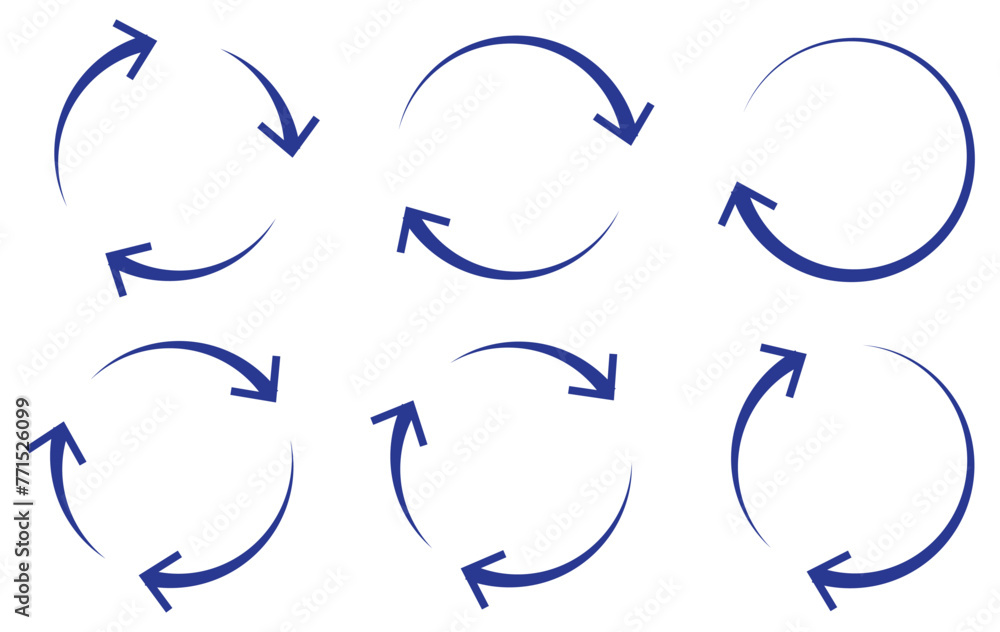 Poster arrow circle icon. round arrow sign. line arrow cycle elements