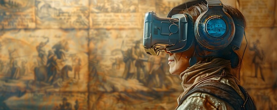 Immersive Virtual Reality History Lesson with Hand Drawn Providing an Engaging and Educational of the Past