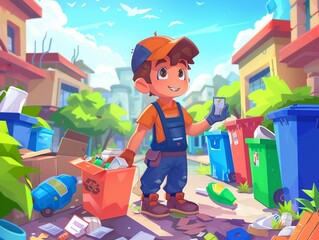 A mobile app that gamifies trash collection, turning users into heroes in a virtual world by cleaning the real one