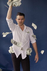 man holding money