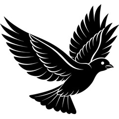 Obraz premium simple flying bird silhouette 