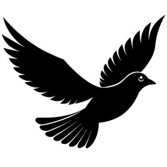 Obraz premium simple flying bird silhouette 