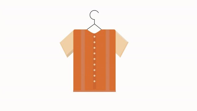 Animated clothes hanger icon. Suitable for laundry business icon, website, UI UX design.
