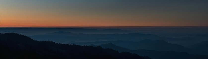 Obraz premium The transition from twilight to night, capturing the last light fading into darkness no dust
