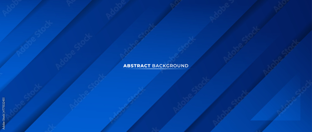 Fototapete abstract background with a pattern of overlapping slanted lines, giving a 3d impression. smooth blue
