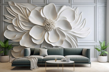 3D poster and wallpaper, wallart, interior wall poster, decor flowers, 3d wallart decoration