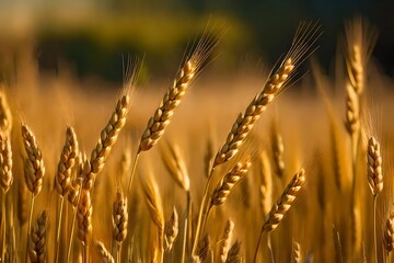 Make a picture that depicts the life cycle of wheat, from sowing seeds in rich soil to harvesting the golden fields