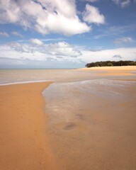 Fototapeta na wymiar Sandy beach at West Point on Magnetic Island near Townsville in Far North Queensland, Australia