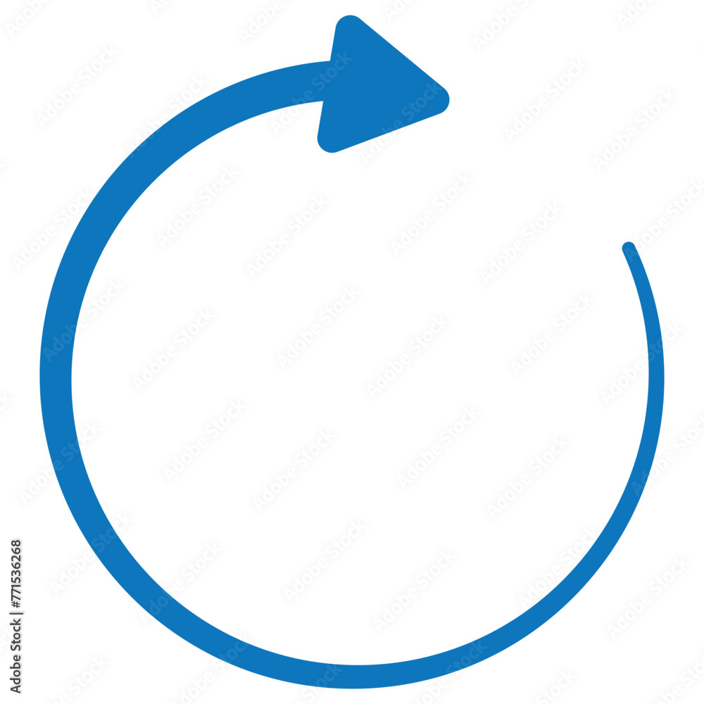 Poster repeat arrow button, refresh icon, circle arrow, rotation sign