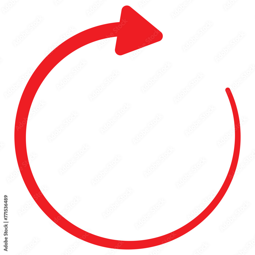 Poster repeat arrow button, refresh icon, circle arrow, rotation sign