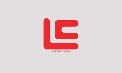 LE LC Abstract initial monogram letter alphabet logo design
      