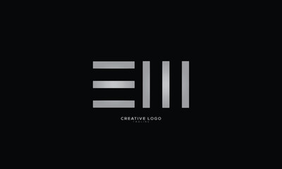 EM Abstract initial monogram letter alphabet logo design
      